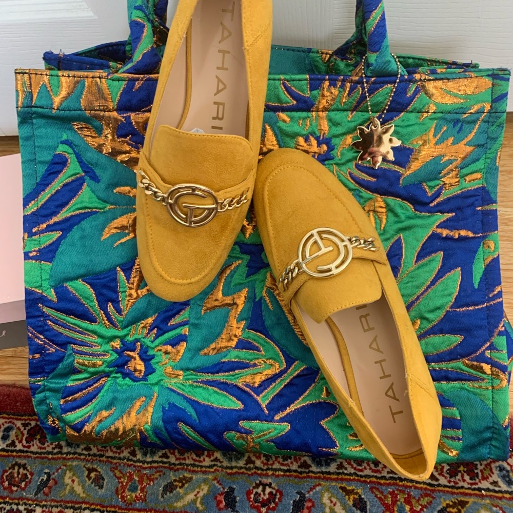 Tahari Mustard Yellow Loafers for Women